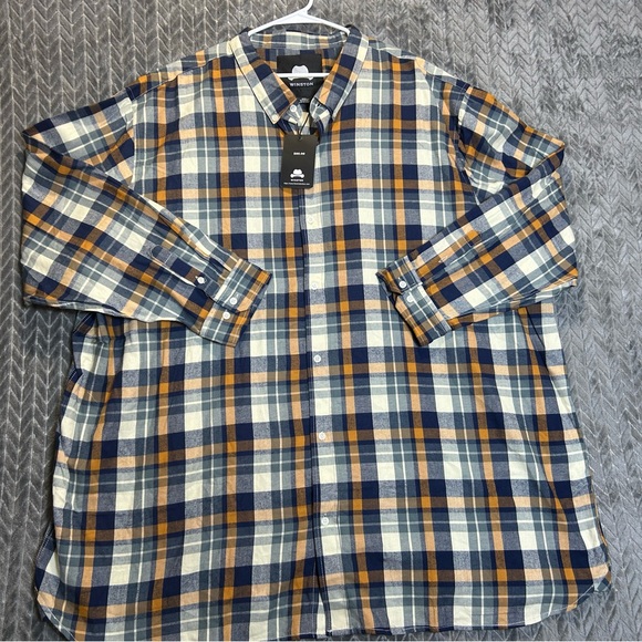 Winston Other - New Men’s Winston Shirt Size4X Country Rodeo Casual Plaid 100% Cotton Button